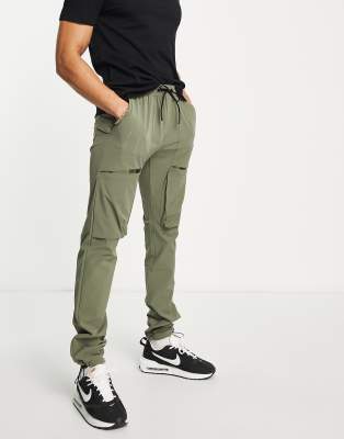 American Stitch stretch nylon loose fit cargo trousers | ASOS