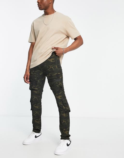 American Stitch stretch nylon multi pocket cargo trousers ASOS