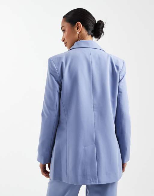 Americana azul empolvado extragrande de Miss Selfridge Petite, 2 de 4