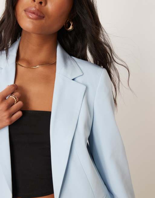Americana azul pastel básica de Miss Selfridge Petite, 4 de 4