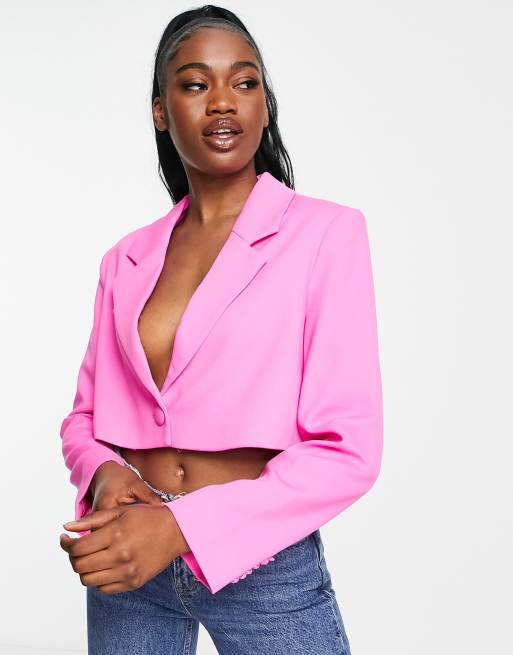 Conjunto rosa de falda y americana corta de Pimkie, 2 de 2