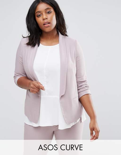 Traje de crepé de conjunto de ASOS CURVE, 2 de 3