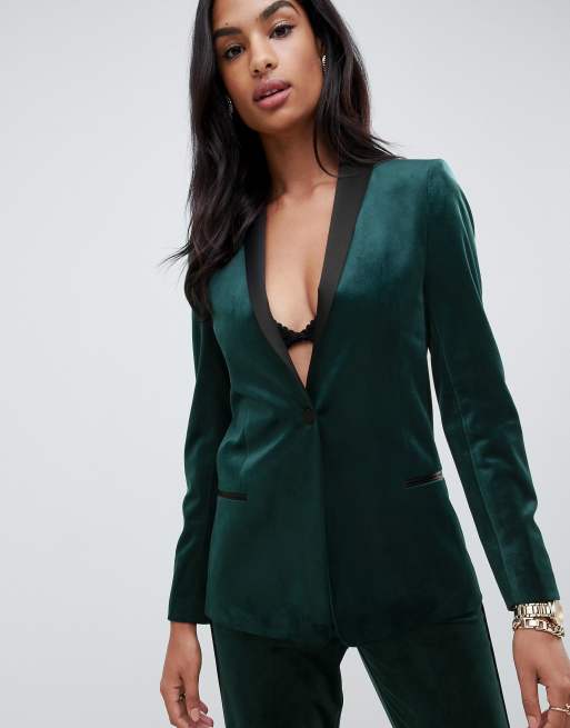 Traje estilo esmoquin en tejido de terciopelo de ASOS DESIGN, 3 de 3