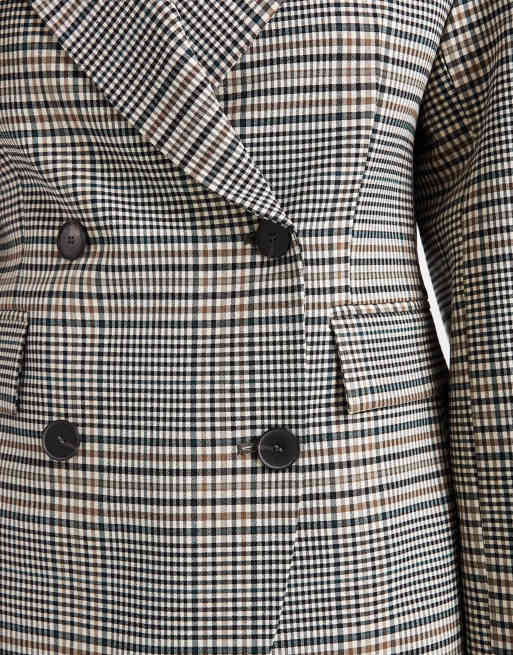Americana de sastre a cuadros con doble botonadura y mangas cocoon de ASOS DESIGN, 3 de 4