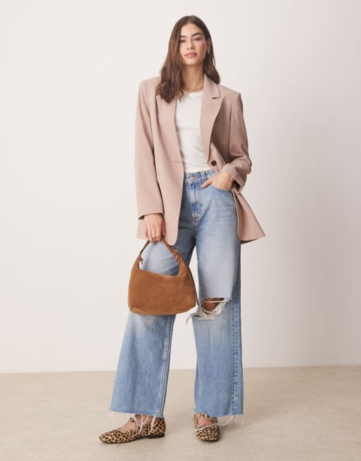Americana de sastre color moca holgada de ASOS DESIGN, 4 de 4