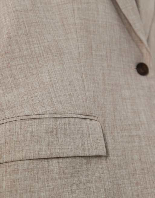 Americana de sastre marrón grisáceo extragrande de ASOS DESIGN Curve, 3 de 4