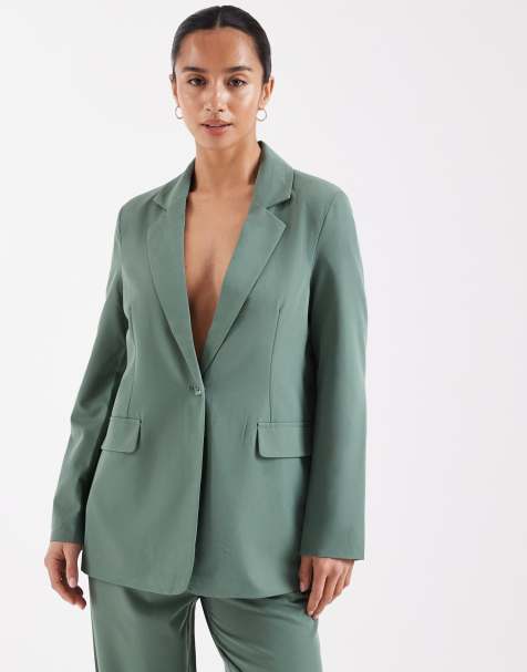 Americana de sastre verde de corte suelto de Vero Moda Petite (parte de un conjunto) - view 1