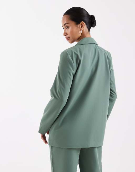 Americana de sastre verde de corte suelto de Vero Moda Petite (parte de un conjunto), 2 de 4