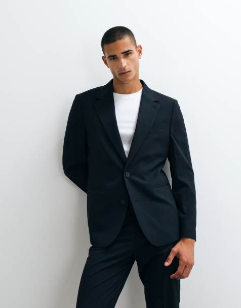 Americana de traje azul marino de corte slim de ASOS DESIGN - view 1