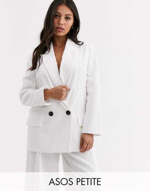 Traje de pana color crema de ASOS DESIGN petite, 2 de 3