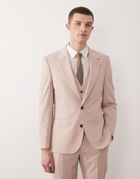 Americana de traje rosa empolvado entallada de ASOS DESIGN - view 1