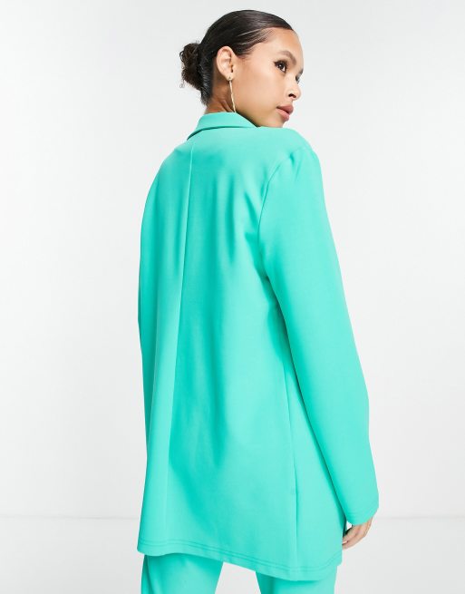 Americana de traje verde holgada de punto de ASOS DESIGN, 2 de 4