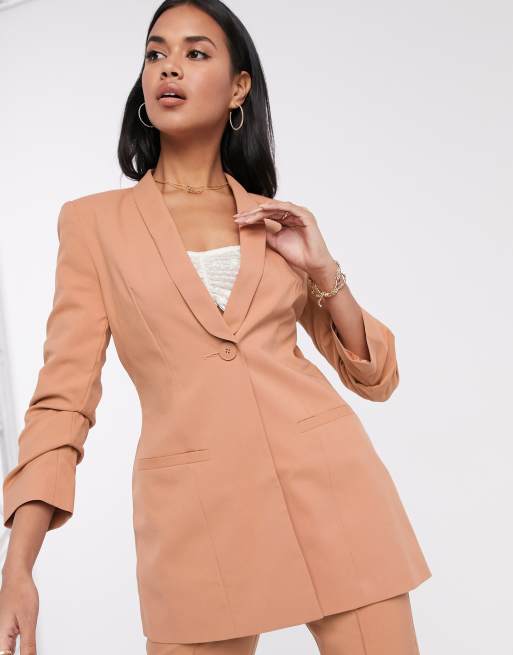Traje en color blush mix & match de ASOS DESIGN Hourglass, 2 de 3