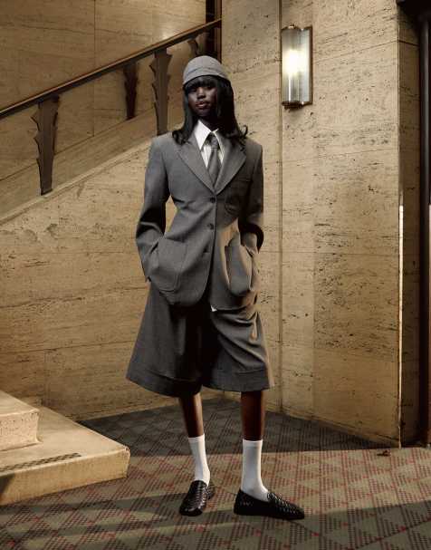 Americana marrón topo de estilo años 80 con cintura entallada de Tolu Coker x Topshop - view 1