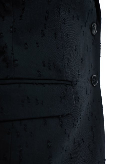 Americana negra con diseño de lunares de jacquard Esma de Weekday (parte de un conjunto), 2 de 4