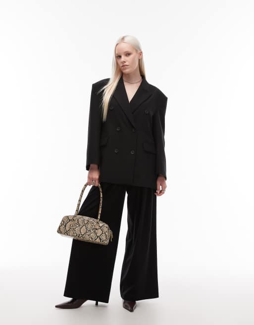Americana negra extragrande con doble botonadura de ASOS DESIGN, 3 de 4