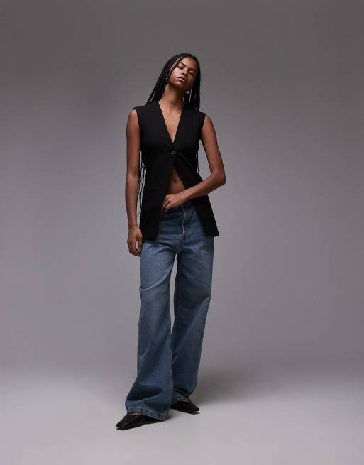 Americana negra sin mangas con la espalda al aire de Topshop, 2 de 4
