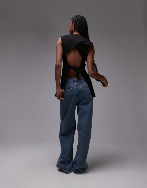 Americana negra sin mangas con la espalda al aire de Topshop, 4 de 4