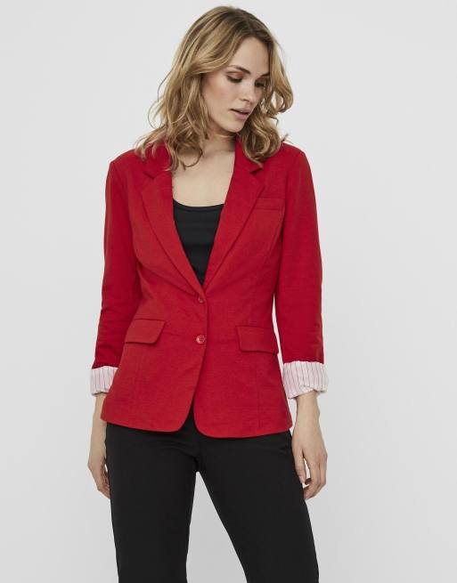 Americana rojo baya de goji de Vero Moda