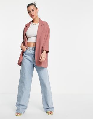 Americana rosa extragrande de River Island (parte de un conjunto)