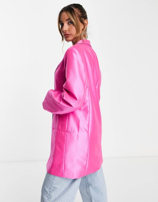 Americana rosa intenso retro extragrande ultimate de ASOS DESIGN, 2 de 4