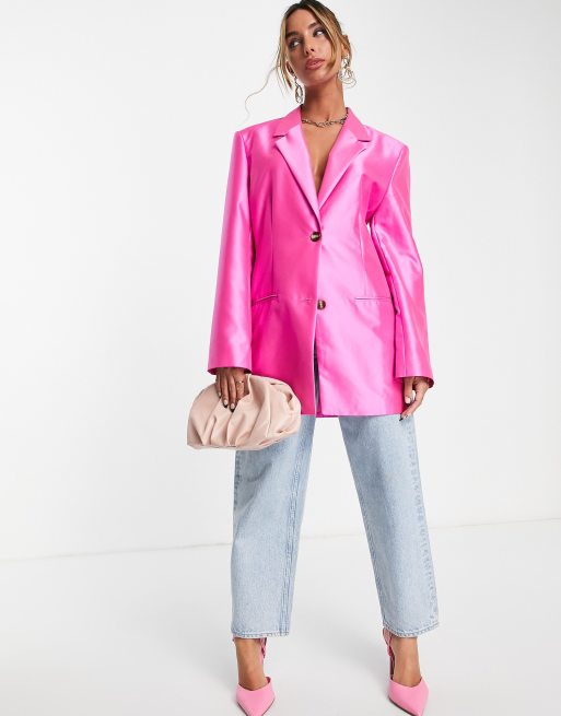 Americana rosa intenso retro extragrande ultimate de ASOS DESIGN, 4 de 4