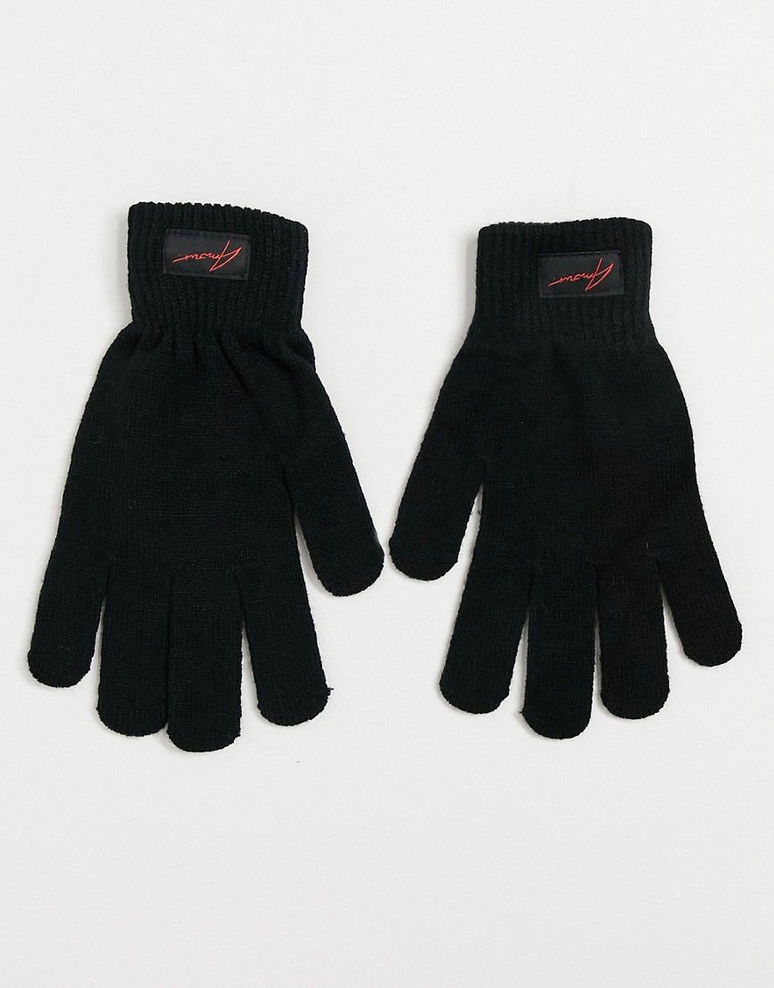 Amour branded gloves-Black