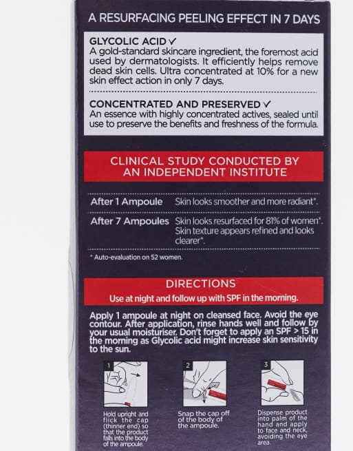 Ampollas de ácido glicólico al 10% Revitalift Laser de L'Oreal Paris (7 x 1 ml), 4 de 4