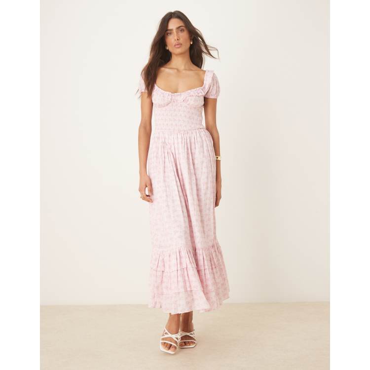 chinese dress ladies Adeline Floral Print Long Dress