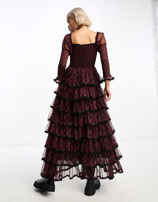 black sexy lace dress Sexy Long Black Formal Dress with High Slit main image 1