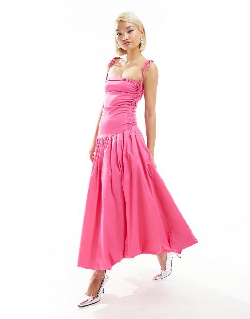 amy lynn pink dress Semi-Sheer Burnout Fitted Dress