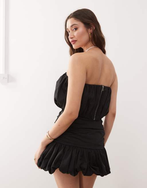 Amy Lynn bandeau puffball top in black - part of a set, 4 of 4