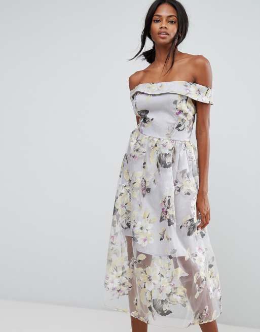 Asos grey prom outlet dress