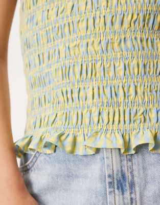 Amy Lynn Womens Sonya Shirred Cotton-poplin Top Multi In Multi
