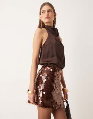 AMY LYNN DISC SEQUIN MINI SKIRT
