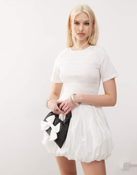Amy Lynn – Eleanor – Minikleid in Weiß mit Ballonsaum - view 1