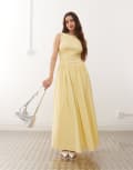 [Amy Lynn] Amy Lynn Eleanor shirred maxi dress in yellow gingham 14 Yellow gingham