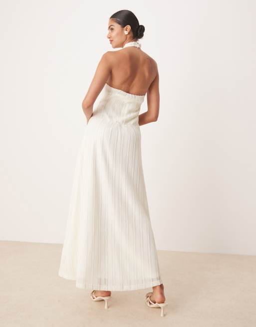 retrofete everly halter lace-trim satin maxi dress Everly Dress – Retrofete main image 0