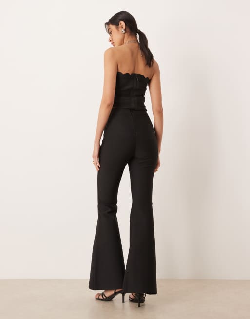 Amy Lynn - Flare-broek in zwart, deel van co-ord set, 5 van 5