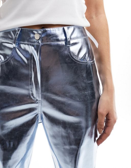Amy Lynn lupe pants in metallic silver