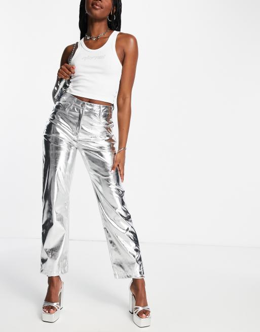 Metallic Leggings - Silver 