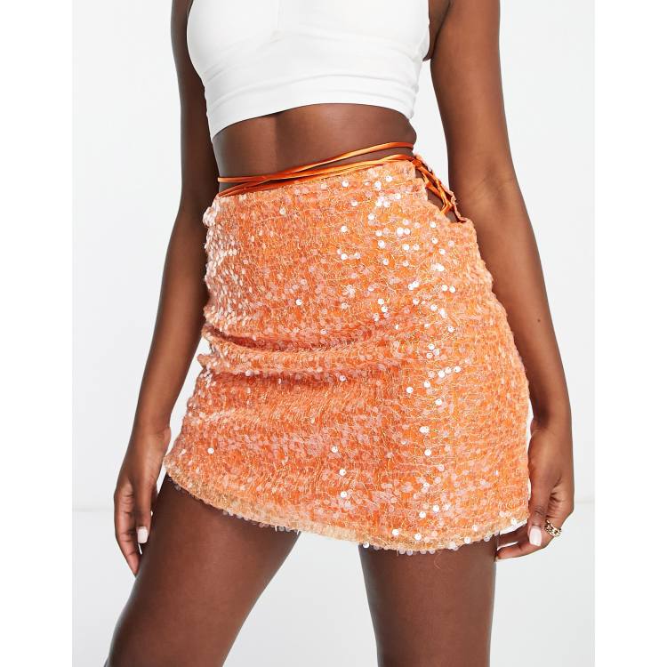 Glitter 2025 orange skirt