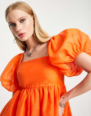 orange bow dress