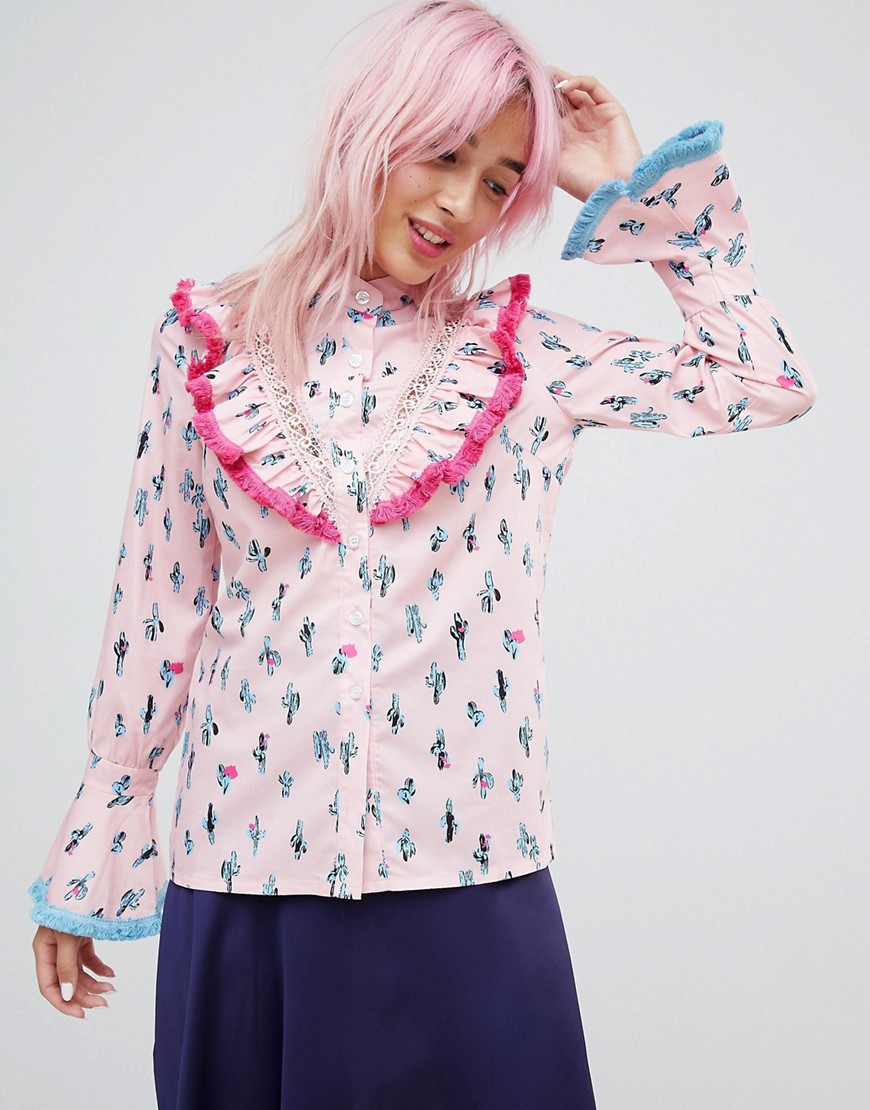 Amy Lynn - Overhemd met print-Roze