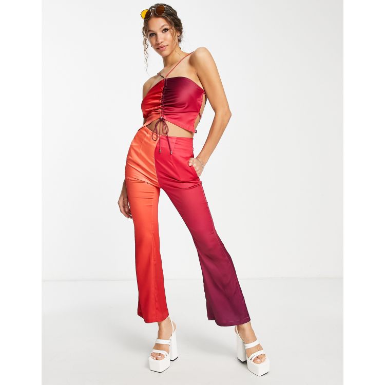 Amy Lynn satin wide leg pants in ombre - part of a set