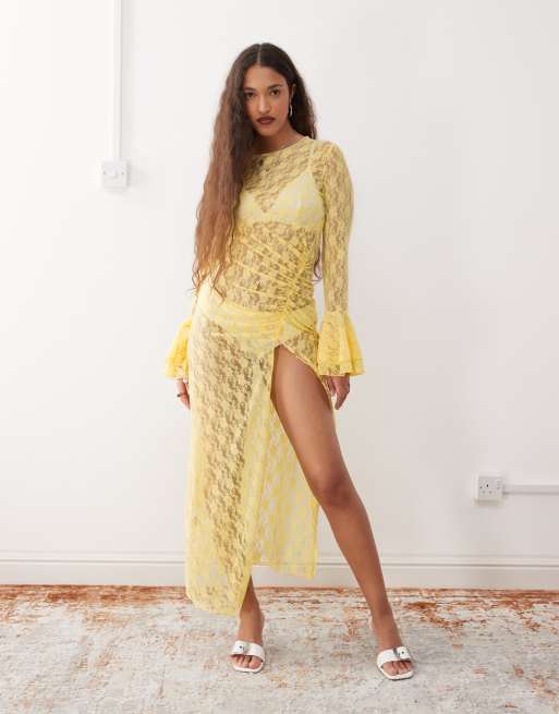 Amy Lynn Nola Long-Sleeve Maxi Dress - Yellow