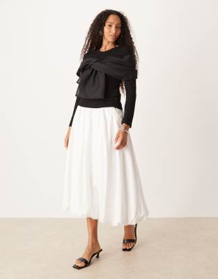 Amy Lynn Stretchy Long Sleeve Top With Sheer Twist Front In Black