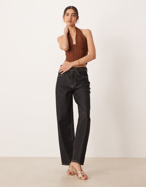 Amy Lynn - Top style corset à dos nu - Marron, 3 de 4