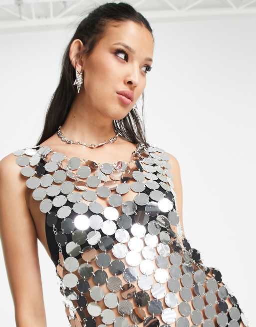 Trixie Open Back Sequin Top