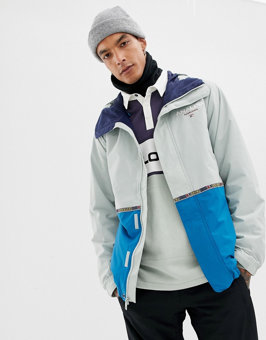 Analog Blast snowboard jacket in grey/blue